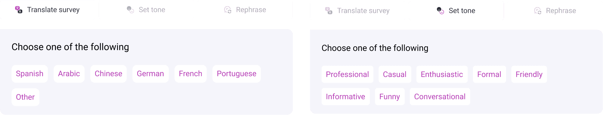 Progressive disclosure states for AI actions