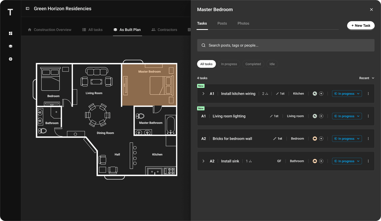 Tild as-built plan workspace
